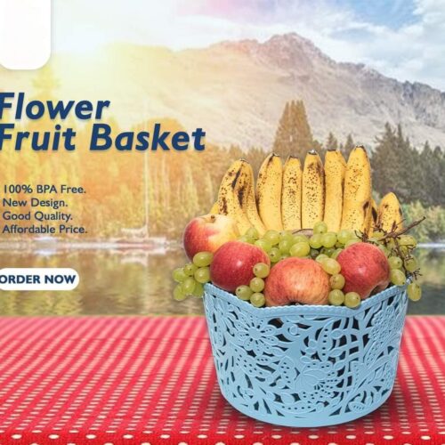 FRUITS BASKET IN MULTICOLORS WITH FREE 750ML FRIDGE WATER BOTTLE