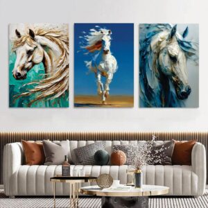 Set of 3 Premium Wall Art Photo Tiles – Modern Home Decor Sets 8x11