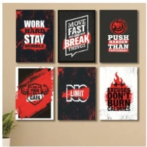 Set Of 6 Wall Art Wooden Phototile Frames For Wall Decor Providing Beautiful Spiritual Designs  Stylish Appearance
