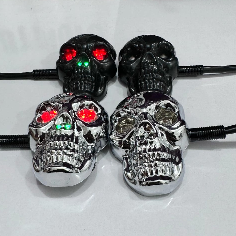 Special Decoration Fancy Stylish Skull Shape Motorcycle Indicators - Image 4