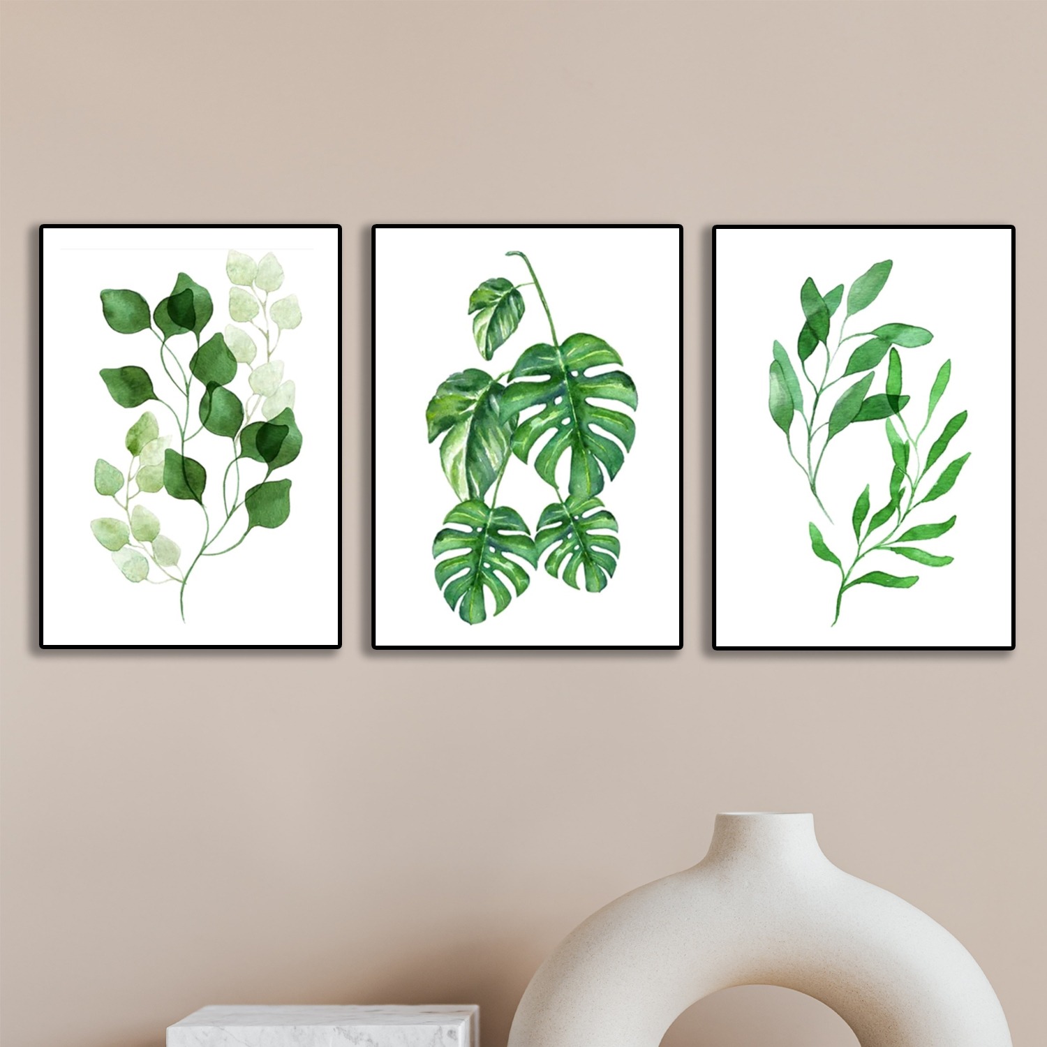 Set of 3 Premium Wall Art Photo Tiles – Modern Home Decor Sets 8x11