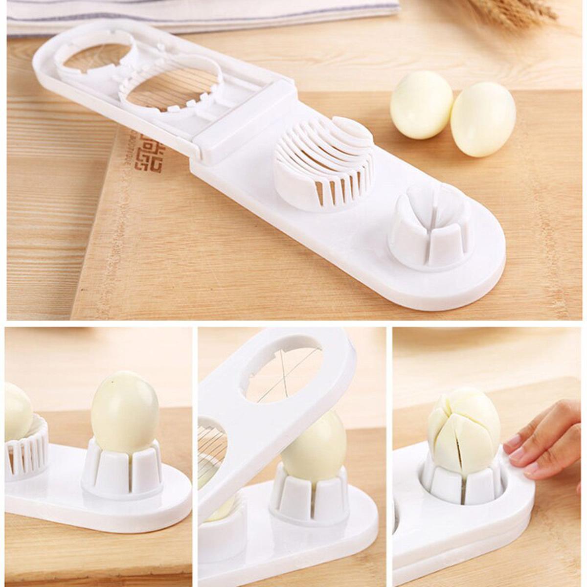 2-in-1 Egg Cutter & Slicer – Boiled Egg Slicing Machine with Stainless Steel Cutting Wires, Kitchen Cooking Tool | Random Color - Image 2