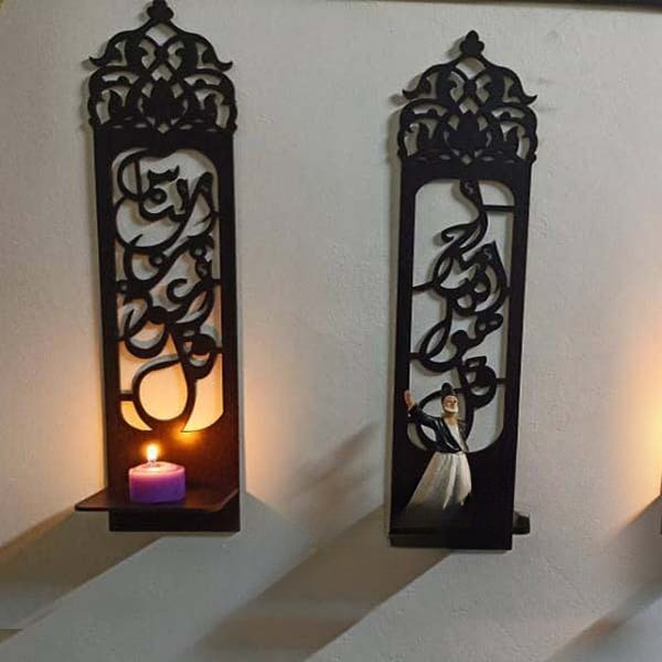3 Piece Wooden Islamic Wall Decor – Intricate Arabic Calligraphy Design Decorative Wall Art Panel For Home Or Office - Image 4