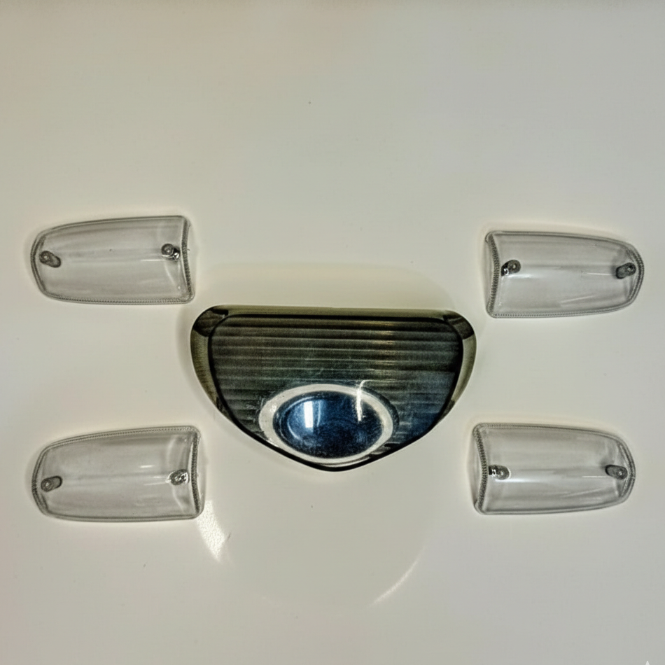 Indicator Cover & Backlight Cover for 70cc Bikes – Crystal White & Smog - Image 2