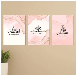 Set of 3 Flower Wall Art Wooden Canvas Frames (8×11 Inches) – Elegant Home Wall Décor with Hooks & Optional Sticky Tape