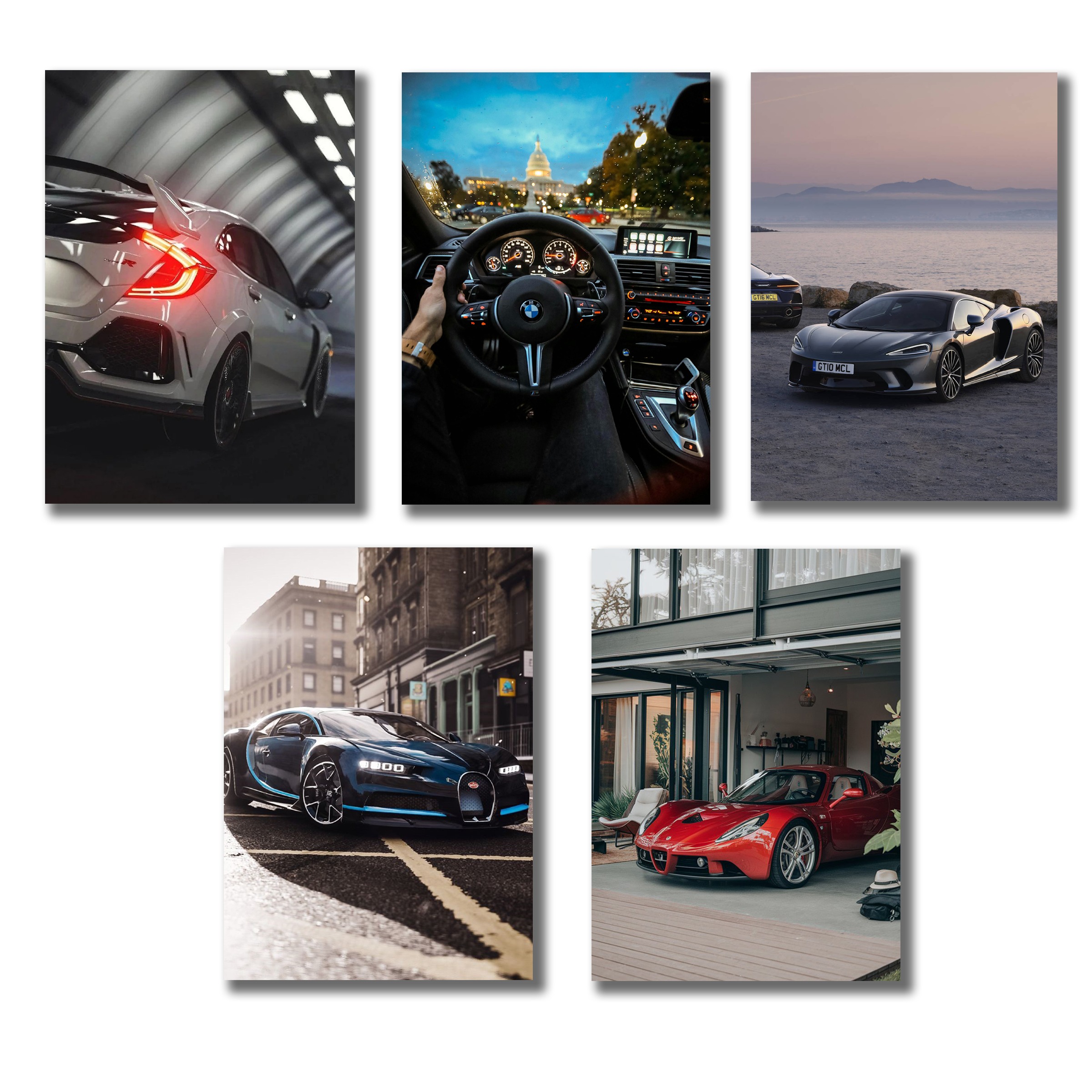 Set of 5 Premium Wall Art Photo Tiles – Modern Home Decor Sets 8x11 - Image 2