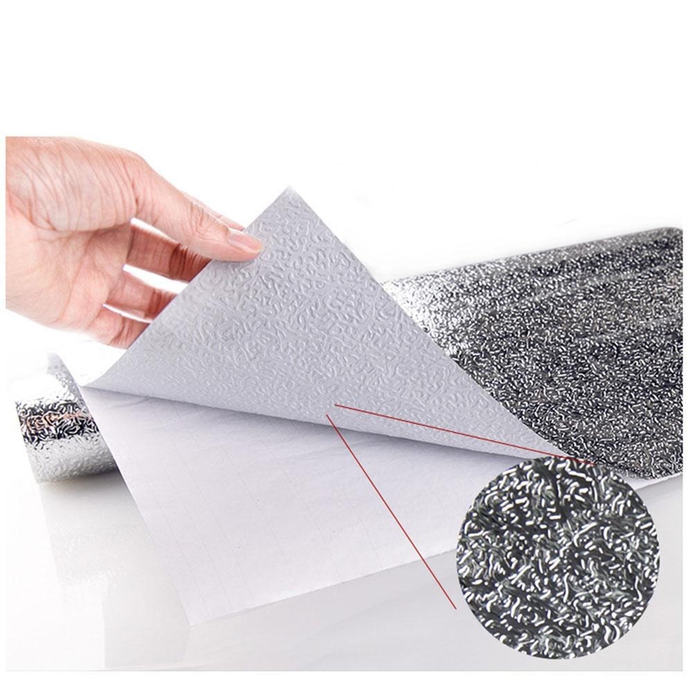 Self-Adhesive Kitchen Oil-Proof Sticker Roll | Waterproof Aluminium Foil Sheet | DIY Wallpaper 60x200cm - Image 2