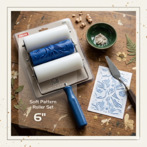Roller Pattern Set – Paint Roller with Textured Design for Wall Decoration (6 Inch)