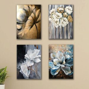 Set of 4 Premium Wall Art Photo Tiles – Modern Home Decor Sets 8x11