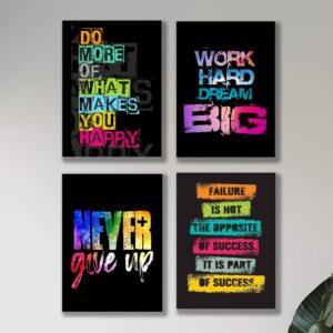 Set of 4 Premium Wall Art Photo Tiles – Modern Home Decor Sets 8x11
