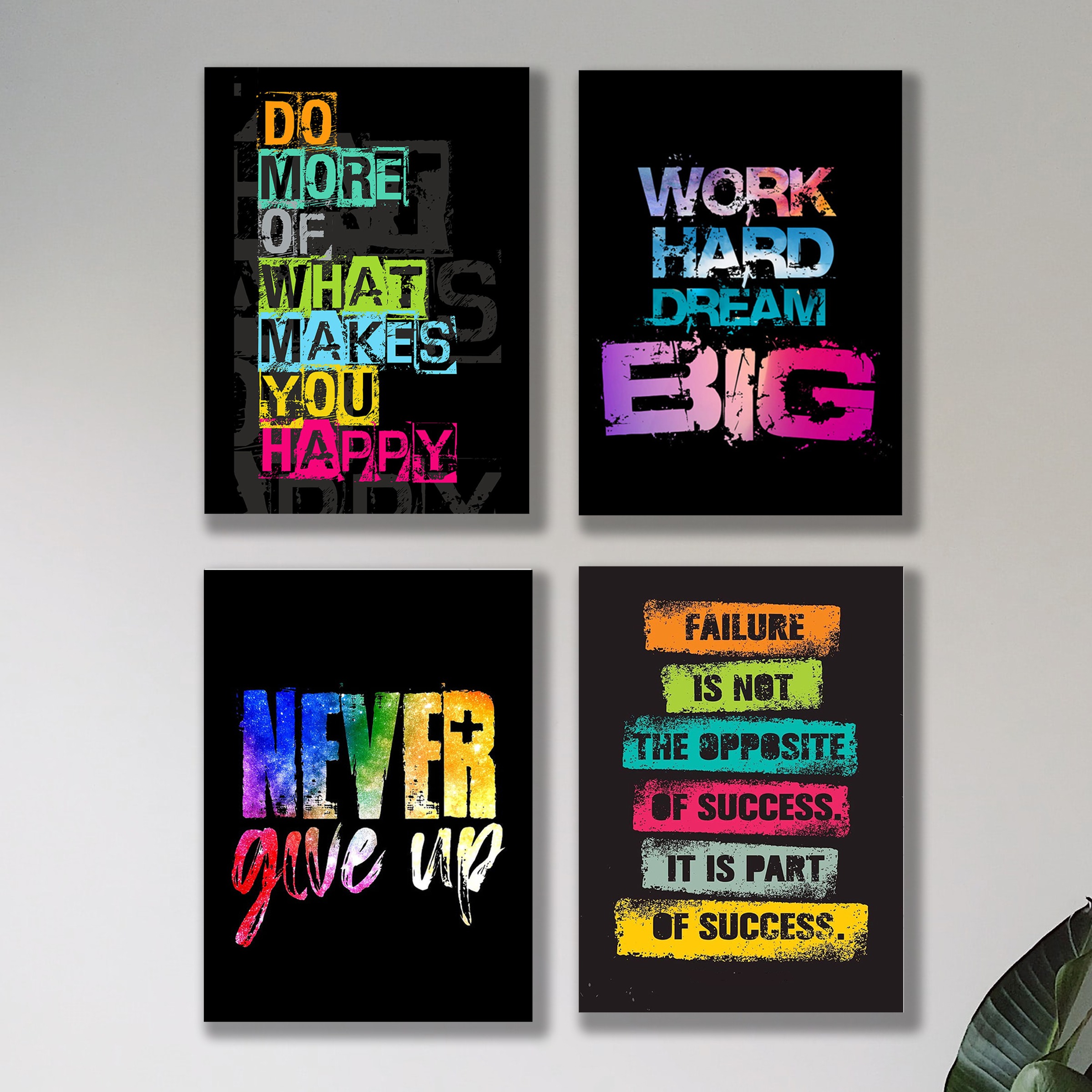 Set of 4 Premium Wall Art Photo Tiles – Modern Home Decor Sets 8x11