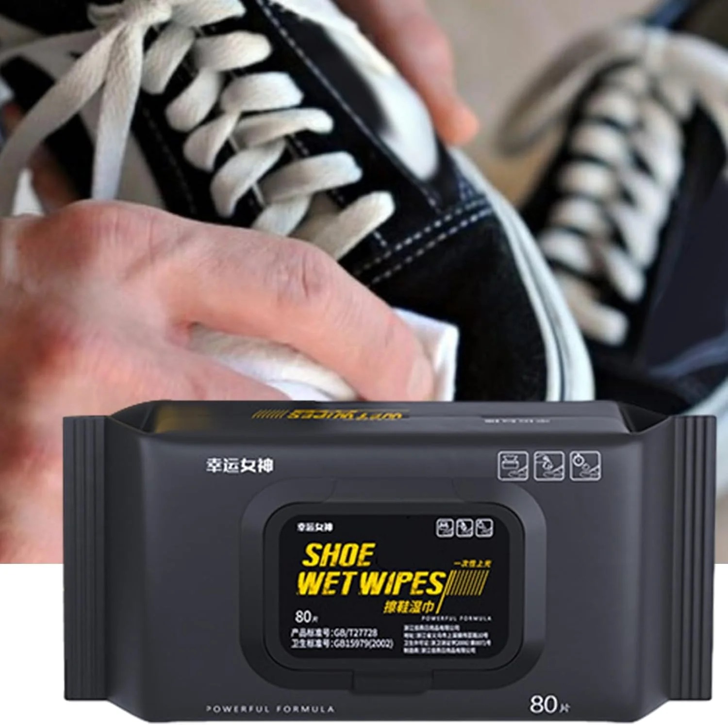 Shoe Wipes | 80 Pcs Instant Cleaner | Quick Dirt & Stain Removal | Shoe Cleaning Kit - Image 3