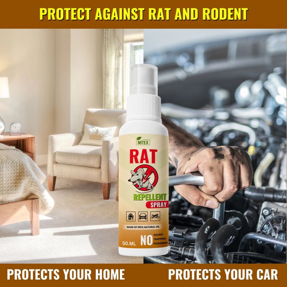 Rat Repellent Spray – Protects Car Wires & Engine, Home & Office Use, Long-Lasting (50ml) - Image 2