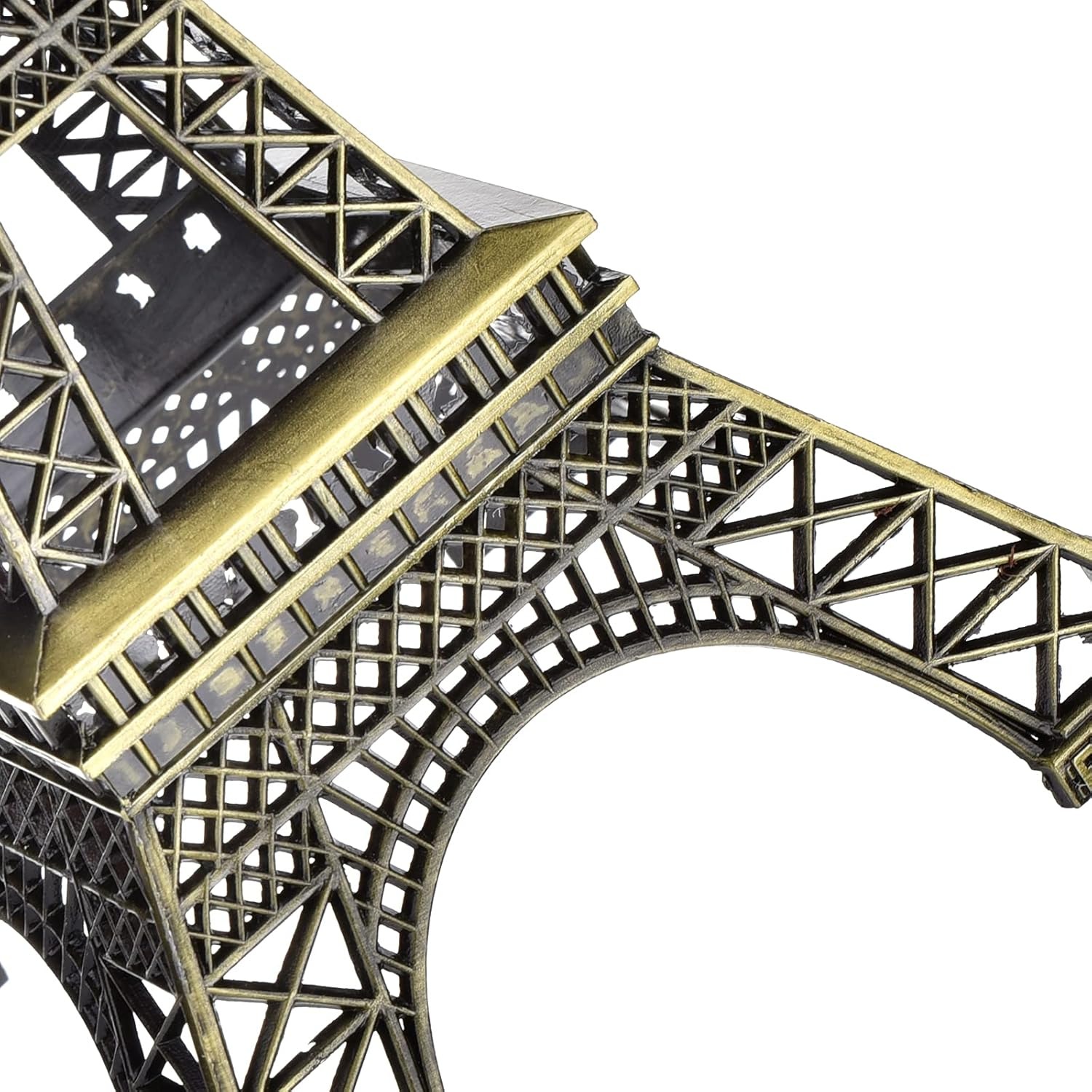 7-Inch Eiffel Tower Statue Home Decor | Bronze Alloy Metal Paris Landmark Model for Desk, Shelf & Gift - Image 2