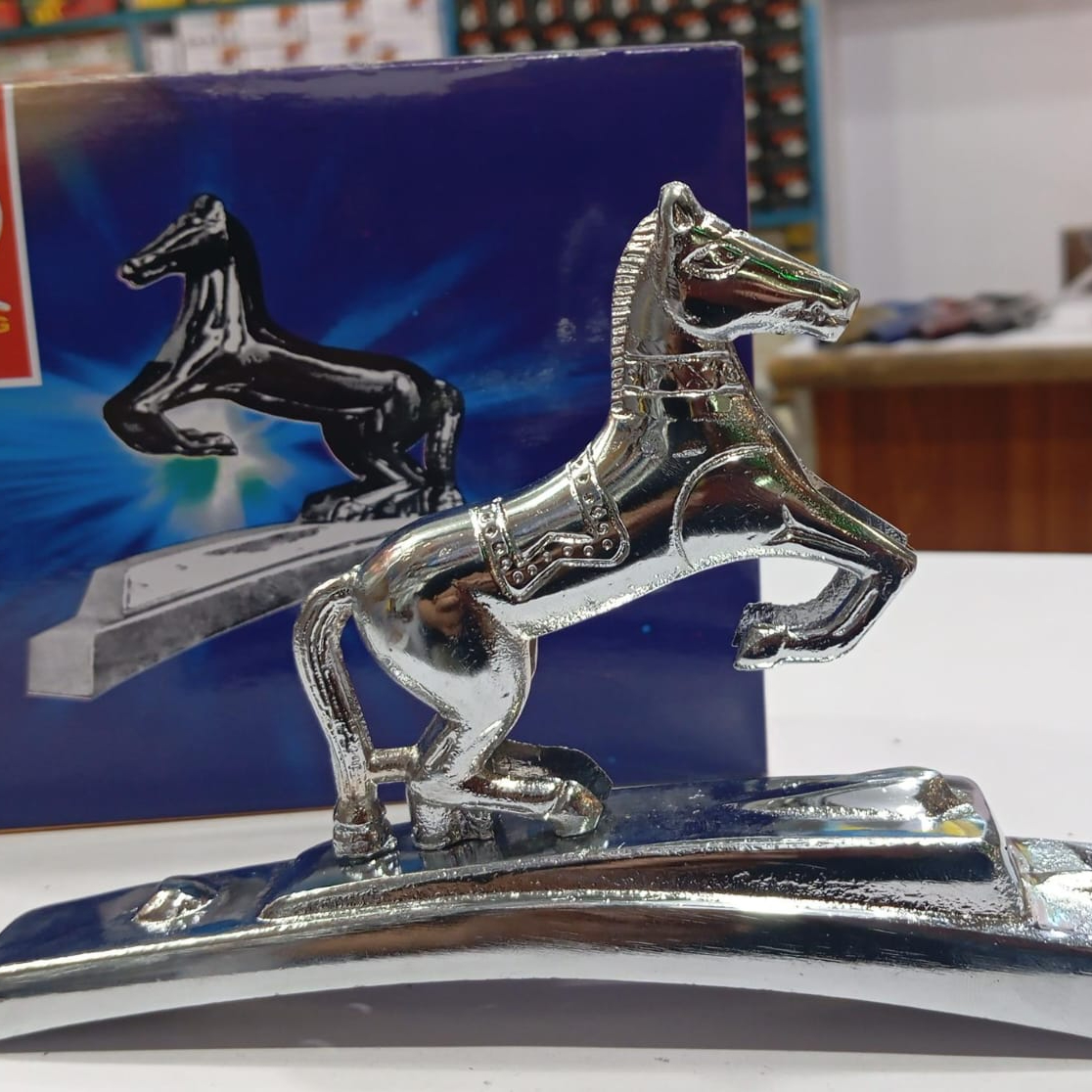 Front Mudguard Horse Ornament for Bikes – Premium Chrome Style Bike Decoration - Image 4