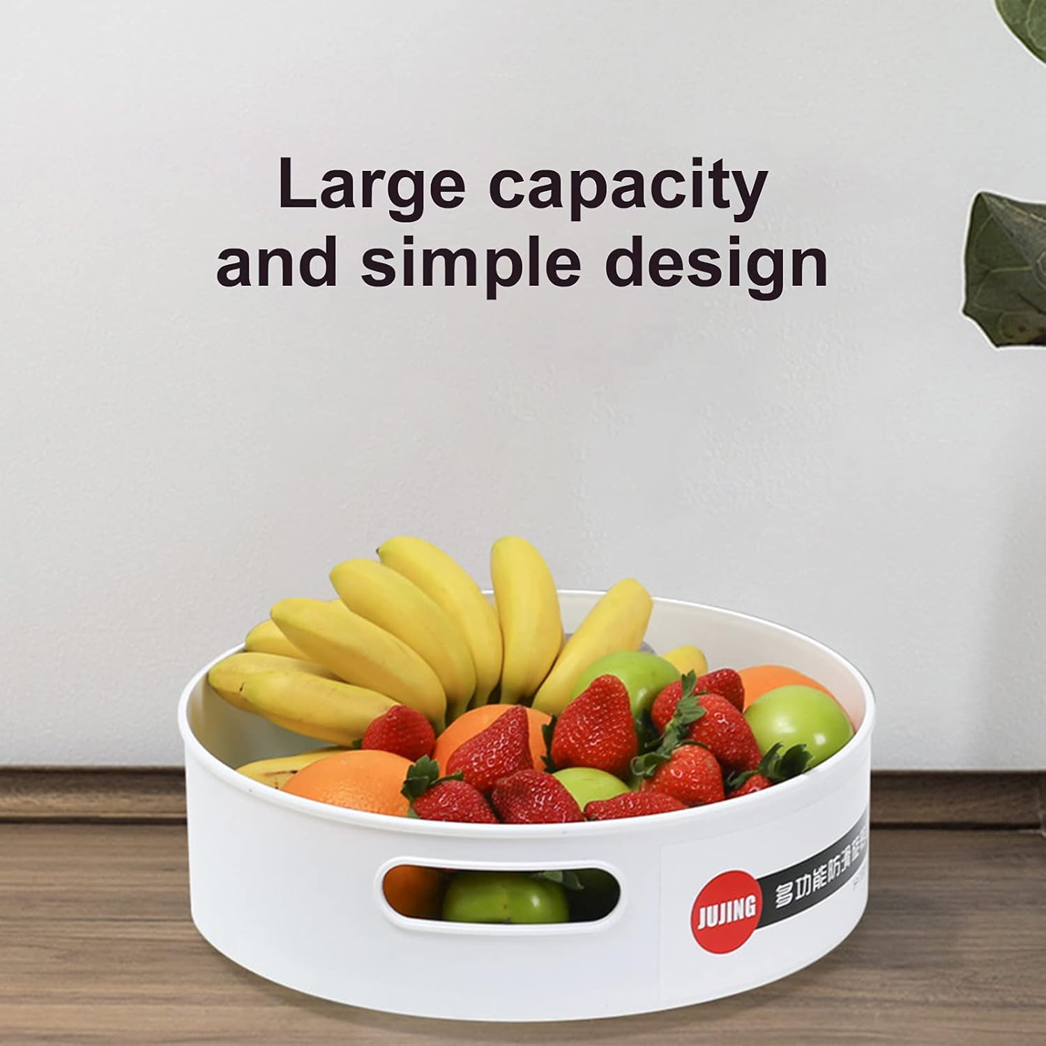 Home Rotating Storage Box with Open Handle Dining Table Fruit Organizer and Storage Rack (Large) - Image 5