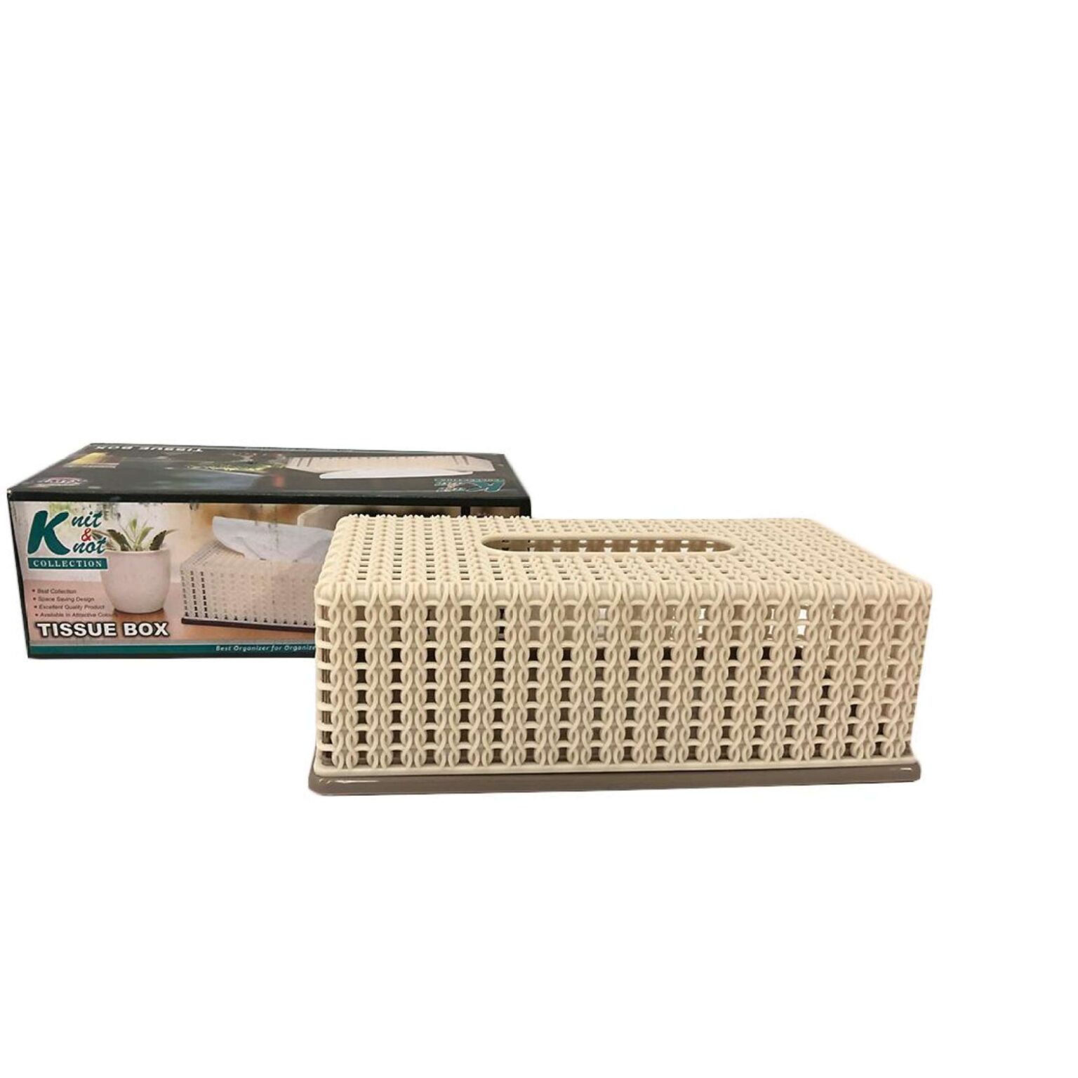 Rectangular Tissue Box Cover – Collapsible PP Tissue Roll Holder with Easy Top Access - Image 4