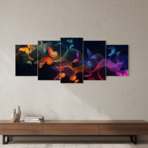 5pcs Butterfly Frame Elegant Decorative Design For Home Wall Art Display And Stylish Interior Decoration
