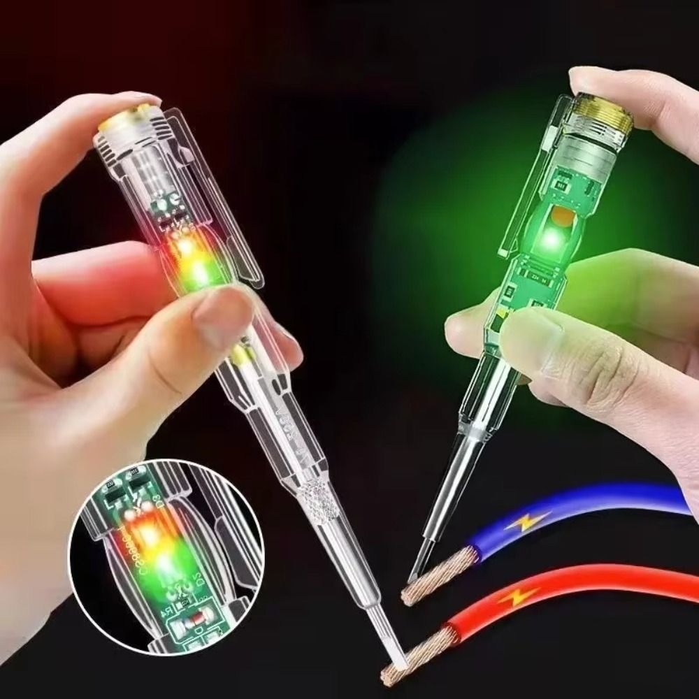 Voltage Tester Pen | Electrical Test Pencil | Detector Pen with LED Red & Green Lights - Image 3