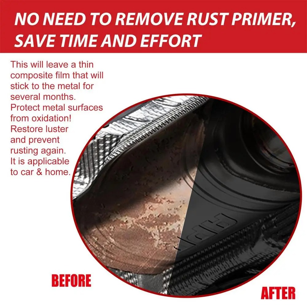 Rust Paint Metallic Paint Anti Rust Protection Coating For Removing Rust From Metal - Random Color (With Brush 300gm) - Image 3