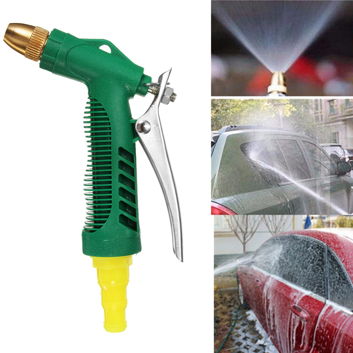 Brass Water Pressure Spray Gun Nozzle – Heavy Duty Alloy Body with Ergonomic Grip - Image 2