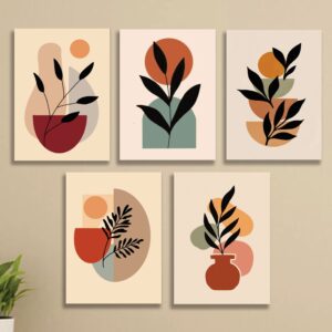 Set of 5 Premium Wall Art Photo Tiles – Modern Home Decor Sets 8x11