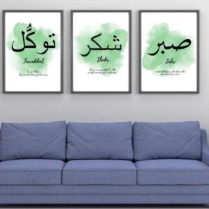Set of 3 Premium Wall Art Photo Tiles – Modern Home Decor Sets 8x11