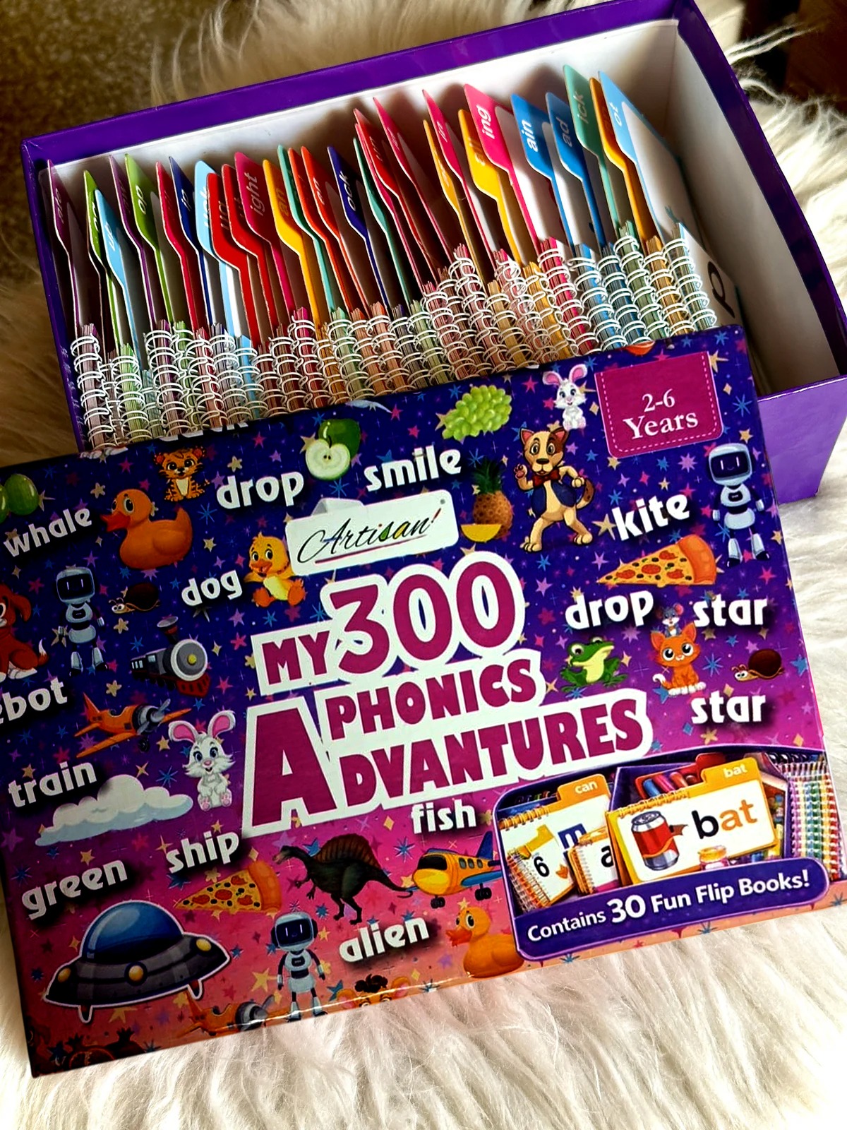 30 Read And Rhyme Flip Books Phonics Learning Set With 300 Words For Kids - Image 5