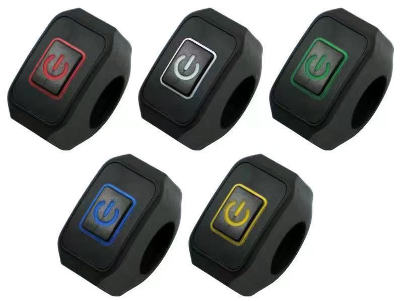 Motorcycle On Off LED Switch Push Button Handlebar Mount | Random Color - Image 2