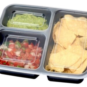 1Pc SimpleHouseware 3-Compartment Meal Prep Containers, 36 oz, Food-Grade, BPA-Free