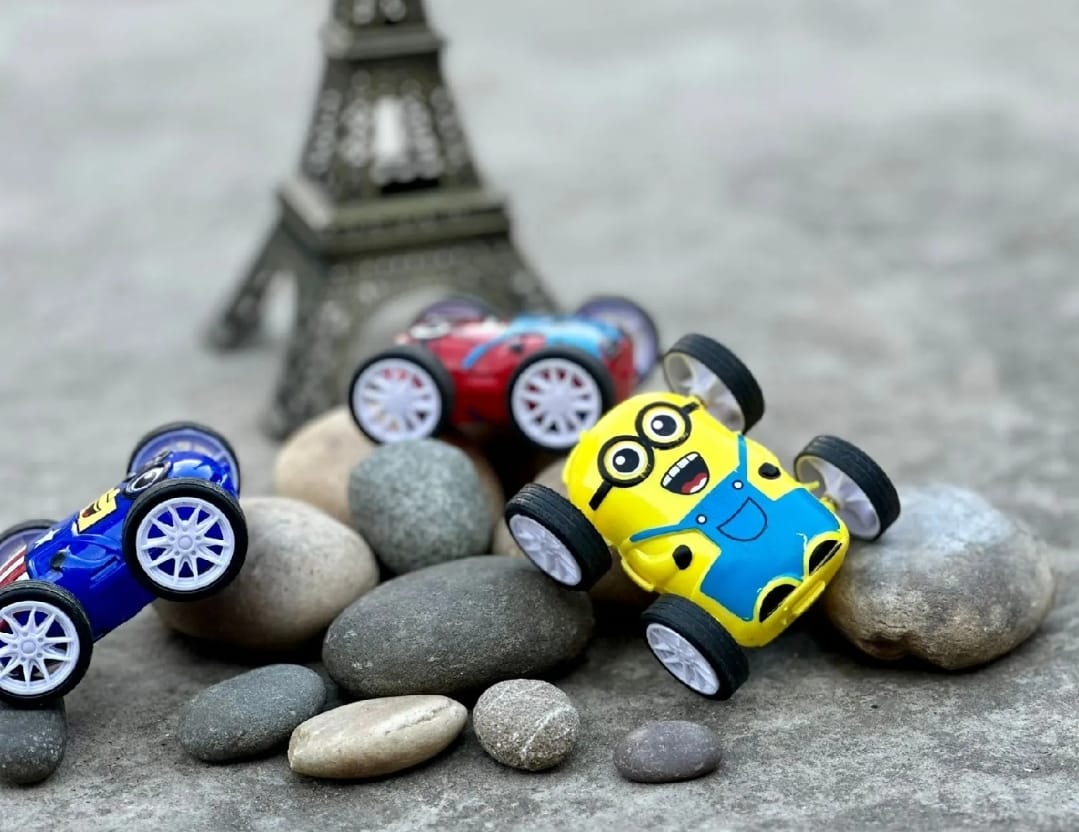 360° Stunt Car Toy - Double-Sided Flip Action, Friction Powered, Cartoon-Themed Racer - Durable & Safe Kids Toy Car - Indoor & Outdoor Fun (Random Colour) - Image 2