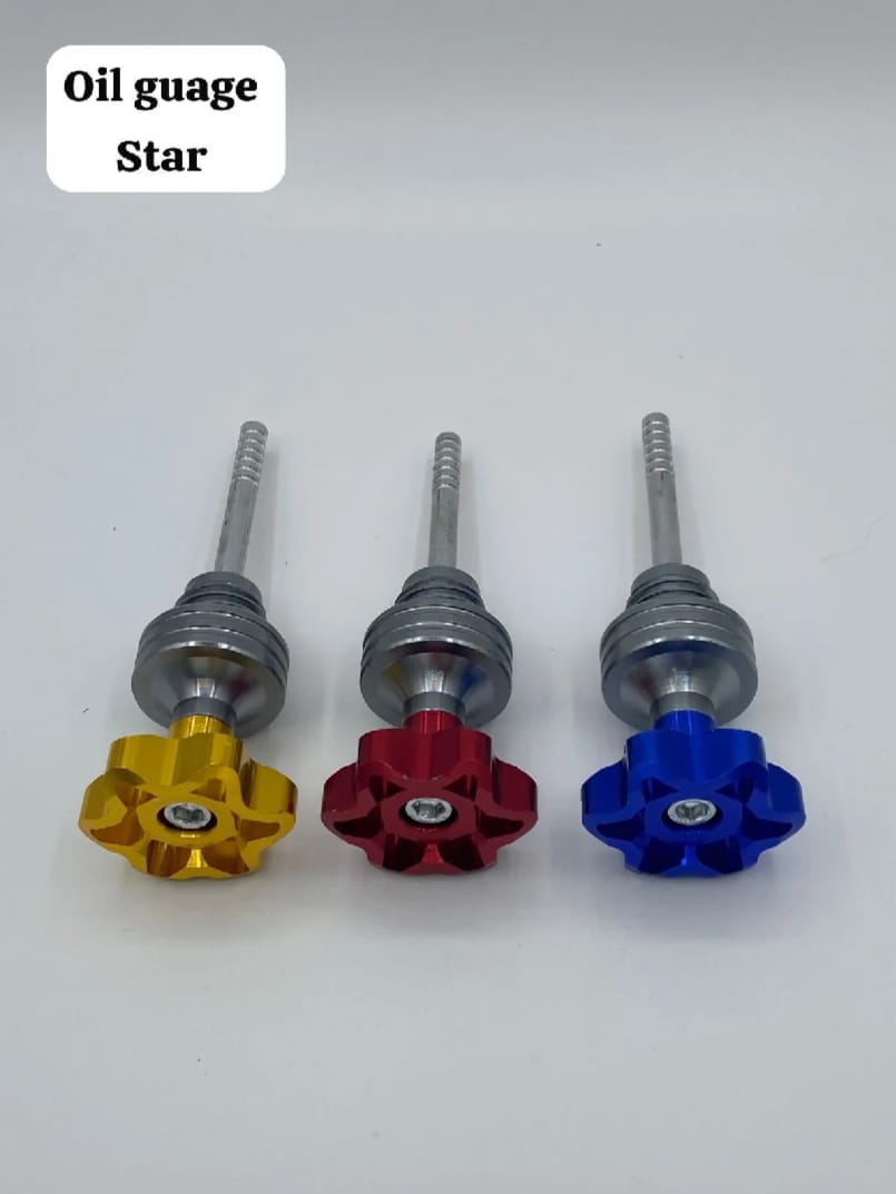Universal CNC Aluminum Alloy Motorcycle Oil Dipstick – Premium Engine Fuel Tank Oil Level Gauge for All Bikes (Random Color) - Image 5