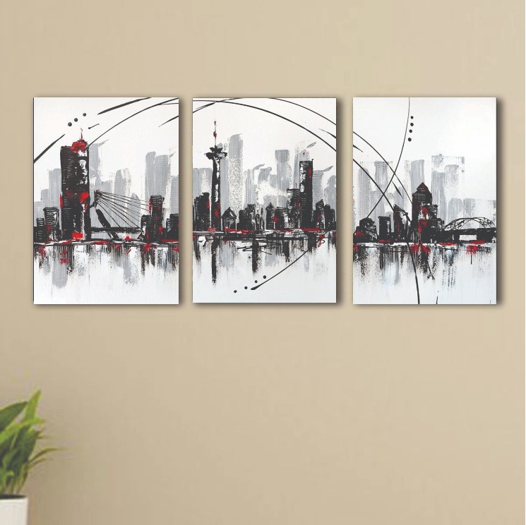 Set of 3 Premium Wall Art Photo Tiles – Modern Home Decor Sets 8x11
