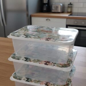 "Plastic Storage Box 3 Piece Set 900ml - Storage Boxes for Home