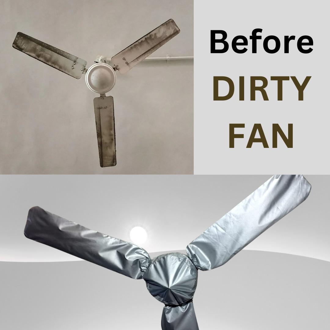 Ceiling Fan Cover Dust Proof Lightweight Durable Washable Easy To Install Protects Against Dust Dirt Stains - Image 3