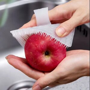 Silicone Fruit And Vegetable Cleaning Brush With Handle Flexible Kitchen Cleaning Tool For Potatoes Carrots Corn | Random Color