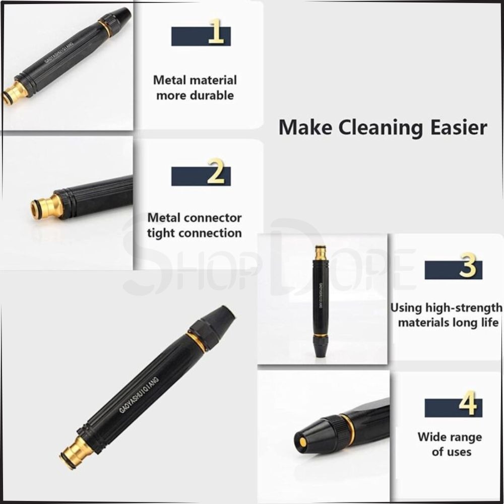 High Pressure Metal Brass Adjustable Nozzle Water Spray Gun Versatile Tool For Garden And Cleaning - Image 3