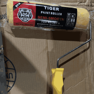Tiger Professional Paint Roller – 9-Inch Semi-Smooth Roller with Handle – Heavy-Duty Wall Painting Tool for Rough & Smooth Surfaces – DIY & Contractor Grade