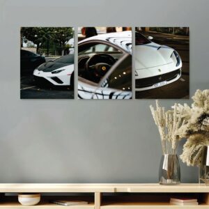 Set of 3 Premium Wall Art Photo Tiles – Modern Home Decor Sets 8x11