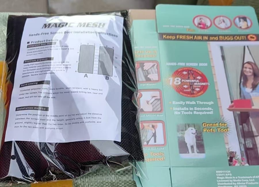 Premium Quality Mosquito Magic Mesh Door Curtain | Magnetic Automatic Closing Insect Screen | Easy Install Fly & Mosquito Net for Home - Image 4