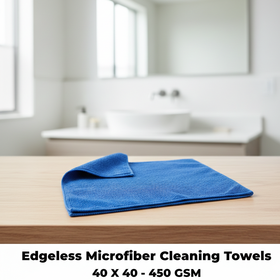 Edgeless Microfiber Cleaning Towels | 40×40 cm | 450 GSM | Ultra Soft & Durable ( Random Colour) - Image 3