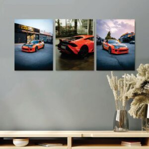 Set of 3 Premium Wall Art Photo Tiles – Modern Home Decor Sets 8x11