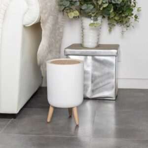 Royal's 8L Modern Nordic Trash Bin with Push Mechanism & Elevated Legs