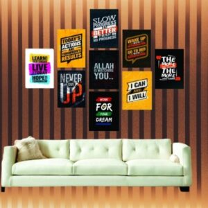 Set of 9 Premium Wall Art Photo Tiles – Modern Home Decor Sets 8x11