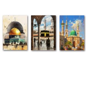 Set of 3 Premium Wall Art Photo Tiles – Modern Home Decor Sets 8x11