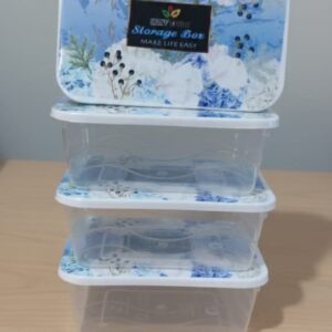 4-Piece Plastic Storage Box Set - 600ml Each | Durable & Versatile Storage Solution