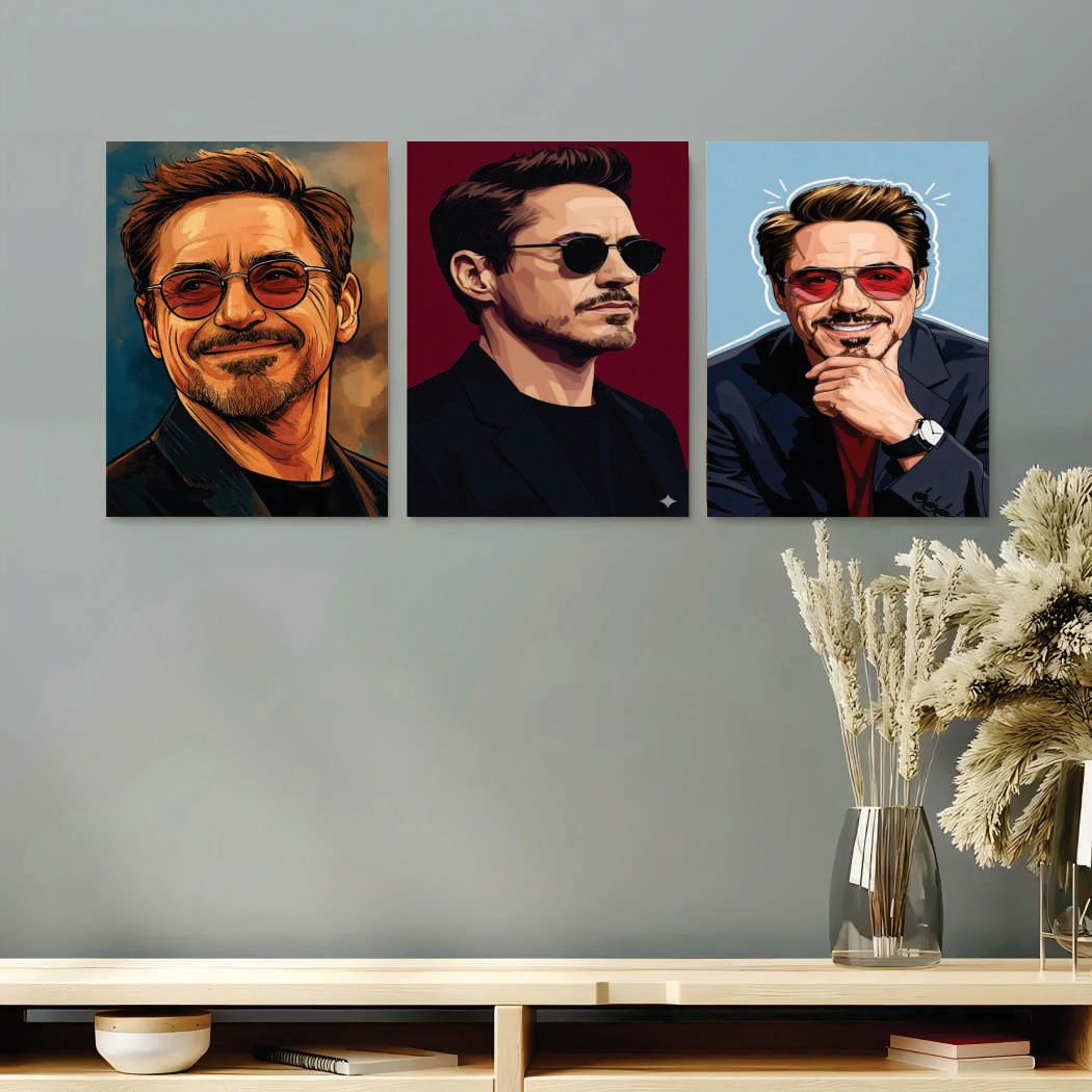 Set of 3 Premium Wall Art Photo Tiles – Modern Home Decor Sets 8x11