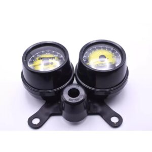 Double Round Fancy Meter Speedometer RPM for Honda 125 Motorcycle – Dual Analog Speed & RPM Gauge (Without Switch)