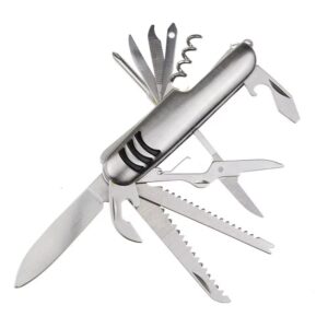 7 In 1 Multifunctional Metal Keychain Stainless Steel Travel Tool With Good Finishing