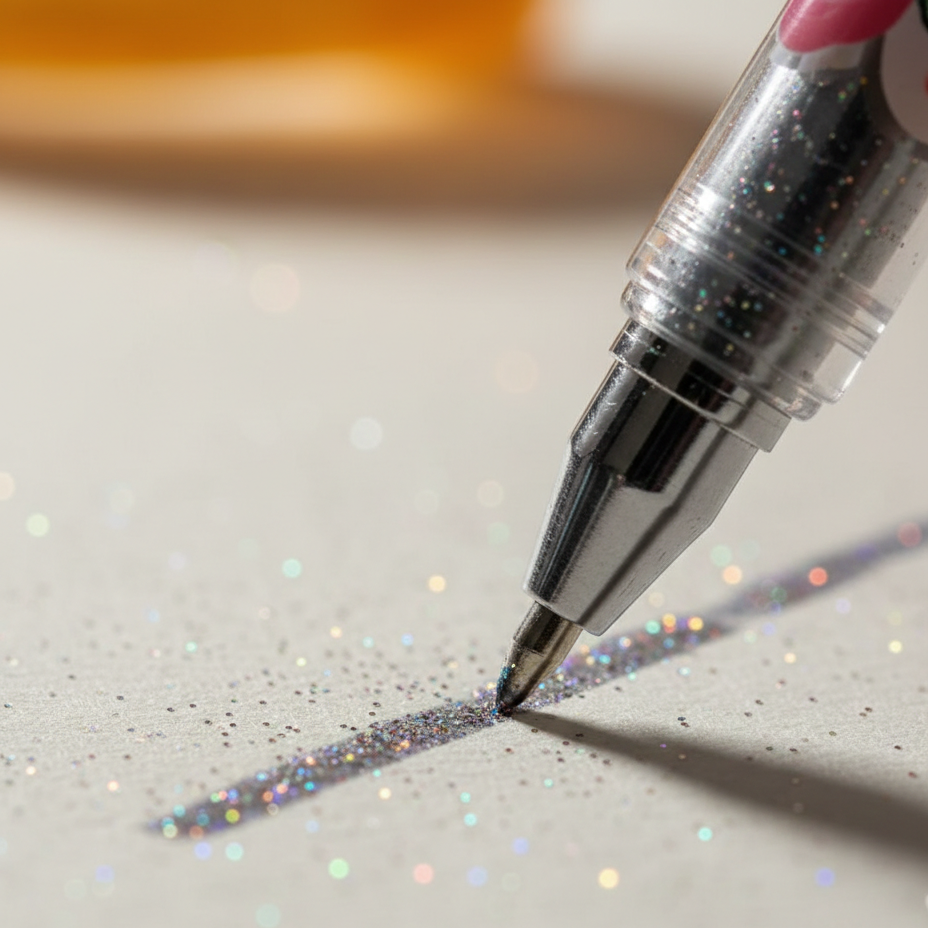 12 Colors Gel Pens Set – Glitter & Metallic 1.0mm Fine Tip | Kids Coloring, Sketching & Drawing Gift Set - Image 5